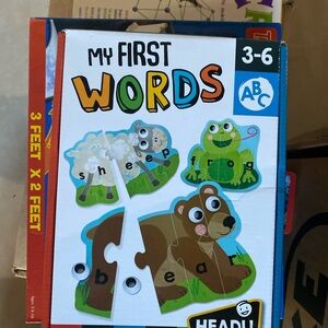 Head My First Words Animal Puzzle - Multicolor